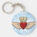 Claddagh Graphic with Red Heart Key Chain
