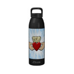 Claddagh Graphic with Red Heart Reusable Water Bottles