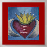 Claddagh Heart Love Canvas Picture posters
