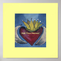 Claddagh Heart Love Poster-Add Your names