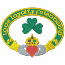 Claddagh Ring embroidered shirts by Embroidery4U Claddagh Ring embroidered shirts