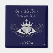 Claddagh (Silver) (Save the Date) Fridge Magnets