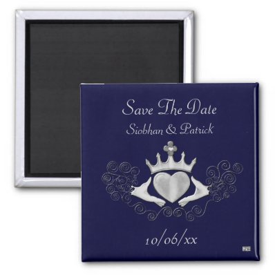 Claddagh (Silver) (Save the Date) Fridge Magnets