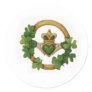 claddagh round stickers