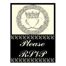 Claddagh Wedding Invitation Set Postcard