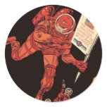 Claiming the Moon Round Stickers