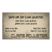 Claims Adjuster Business Card