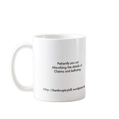 Claims & Balloting Haiku Mug by bankruptcybill