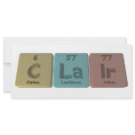Clair as Carbon Lanthanum Iridium Customized Rack Card