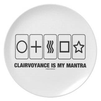 Clairvoyance Is My Mantra (Psyche Humor) Dinner Plates