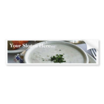 Clam Chowder With Beer And Sour Dough Bread bumper stickers