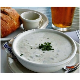 Clam Chowder With Beer And Sour Dough Bread mousepad
