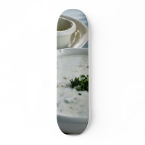 Clam Chowder With Beer And Sour Dough Bread skateboards