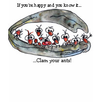 Clam your ants funny T-shirt / Apparel by zooogle Clam your ants funny T-shirt / Apparel