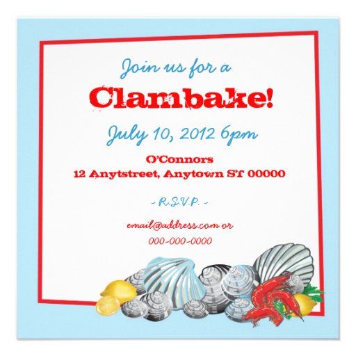 Clambake Invitation