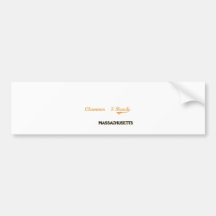 Clammer'S Beach Massachusetts Classic Bumper Stickers