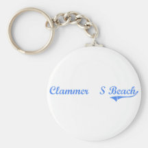 Clammer'S Beach Massachusetts Classic Design Key Chain
