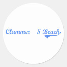 Clammer'S Beach Massachusetts Classic Design Stickers