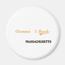 Clammer'S Beach Massachusetts Classic Magnets