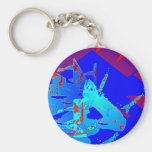 Clamp Brass D Keychain