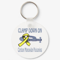 Clamp Down On Carbon Monoxide Poisoning Keychain by causeican Clamp Down On Carbon Monoxide Poisoning Keychain