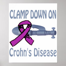 Clamp Down On Crohn'S Disease Poster