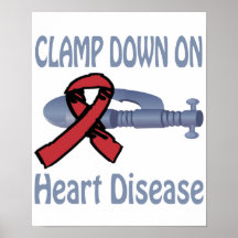 Clamp Down On Heart-Disease Poster