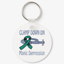 Clamp Down On Manic Depression Keychain