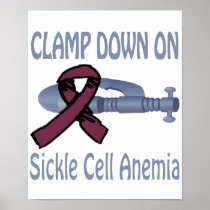 Clamp Down On Sickle Cell Anemia Poster