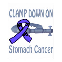 Clamp Down On Stomach Cancer Poster posters by causeican Clamp Down On Stomach Cancer Poster posters