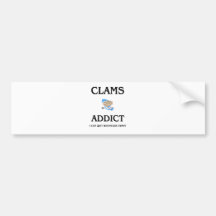 Clams Addict Bumper Sticker