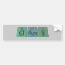 Clams-Cl-Am-S-Chlorine-Americium-Sulfur.png Bumper Stickers