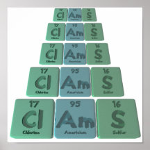 Clams-Cl-Am-S-Chlorine-Americium-Sulfur.png Posters