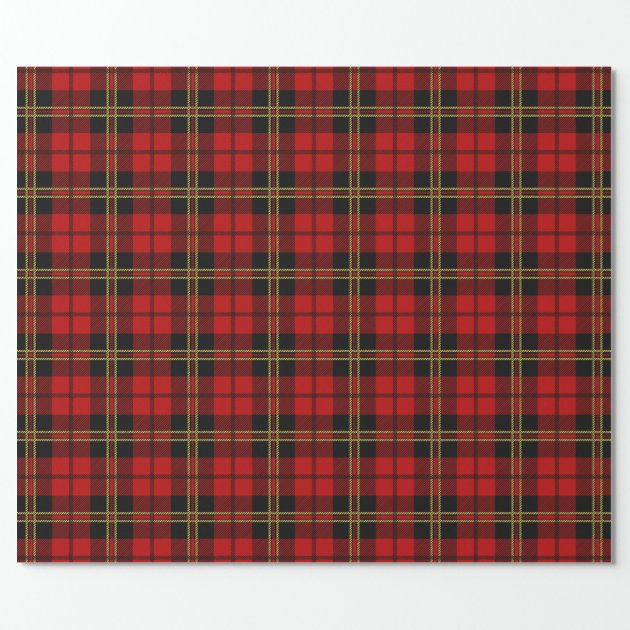 Clan Brodie Red Tartan Plaid Pattern Wrapping Paper-2