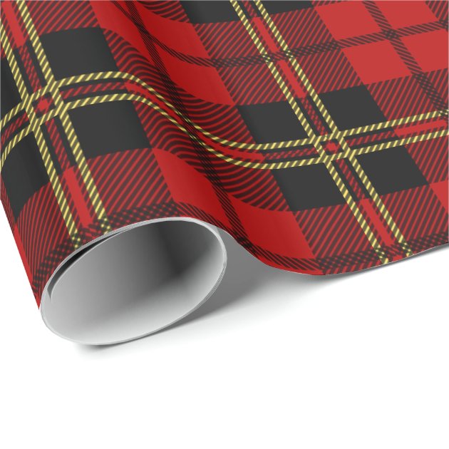 Clan Brodie Red Tartan Plaid Pattern Wrapping Paper-0