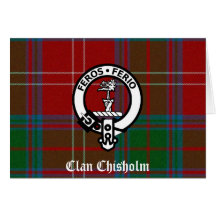 Clan Chisholm Tartan & Crest Badge Greeting Card