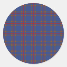 Clan Elliot Tartan Round Stickers