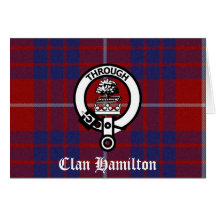 Clan Hamilton Crest & Tartan Greeting Card