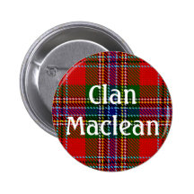 Clan Maclean - Duart - botón del tartán del vestid Pin