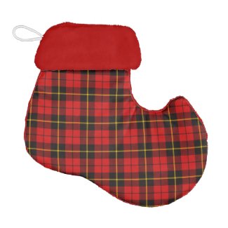 Clan Wallace Tartan Elf Christmas Stocking