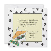 Clancey Goes on a Trip Personalized Invites