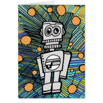 CLANKY M-12 ROBOT GREETING CARDS