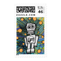 CLANKY M-12 ROBOT Postage Stamps