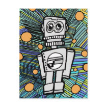 CLANKY M-12 ROBOT POST CARD