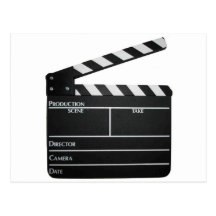 Clapboard Film Movie Slate Postcard