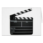 Clapboard movie slate clapper film greeting card