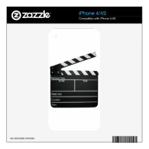 Clapboard movie slate clapper film decals for the iPhone 4
