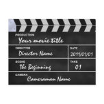 clapperboard cinema postcard