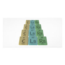Clara as Carbon Lanthanum Radium Photo Greeting Card