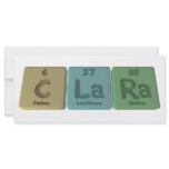 Clara as Carbon Lanthanum Radium Personalized Rack Card